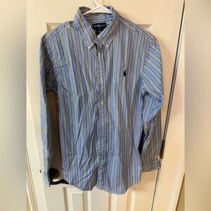 Polo Ralph Lauren Boys Striped Dress Shirt XL 20 Preppy Classic Traditional